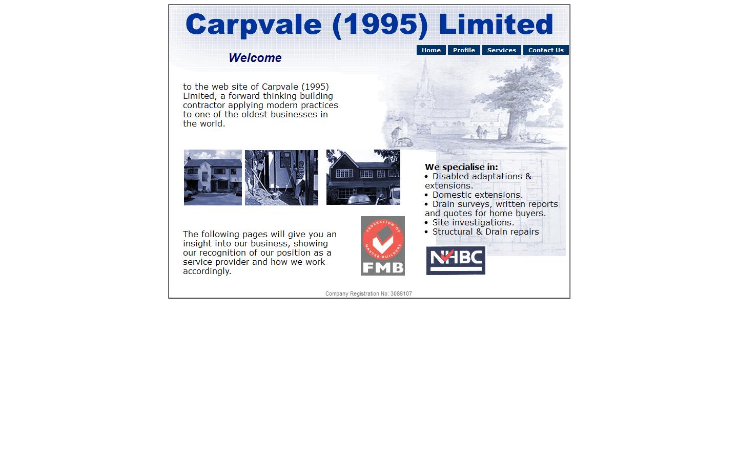 Carpvale 1995 Ltd Website