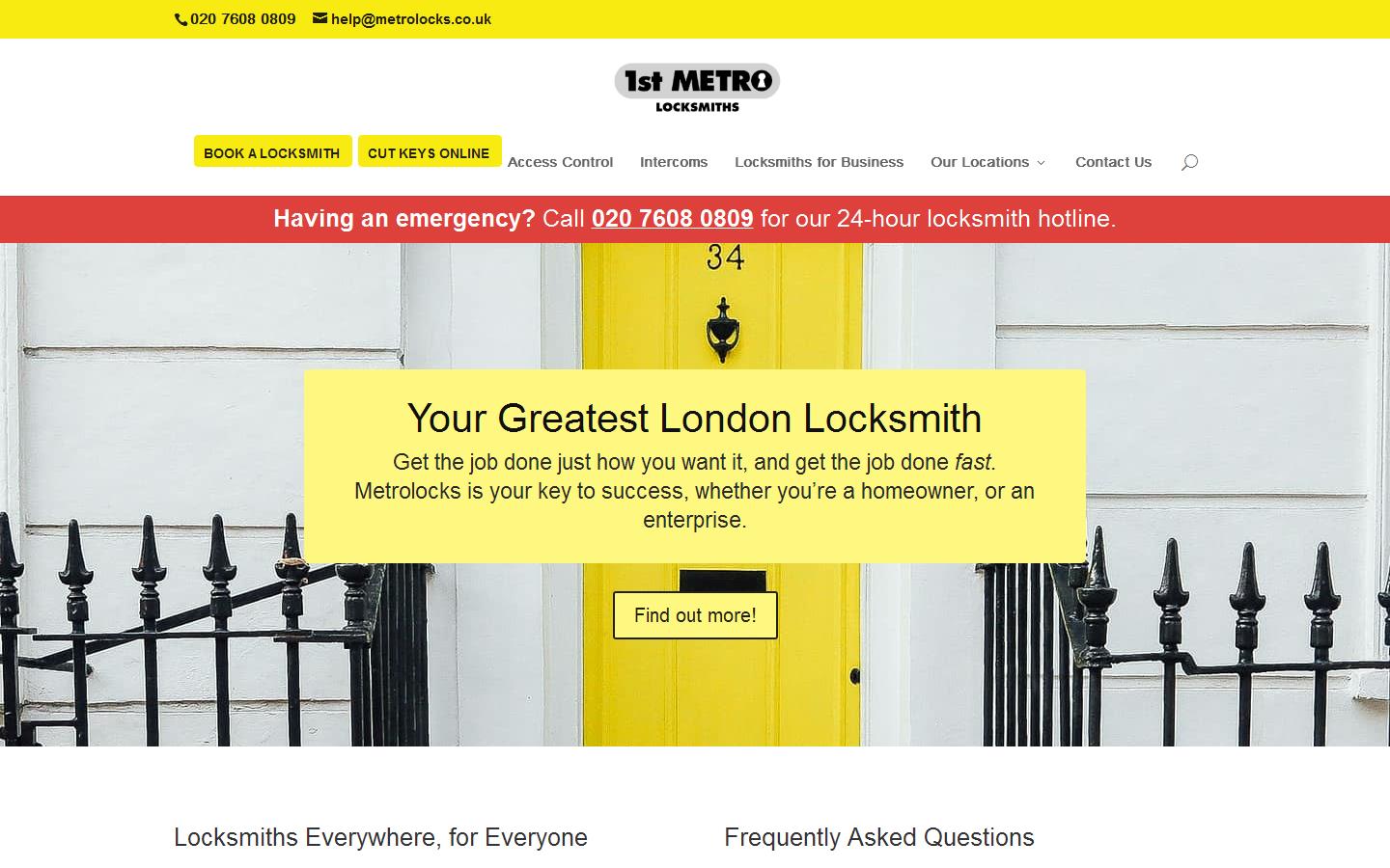 1st Metropolitan Locksmiths Website