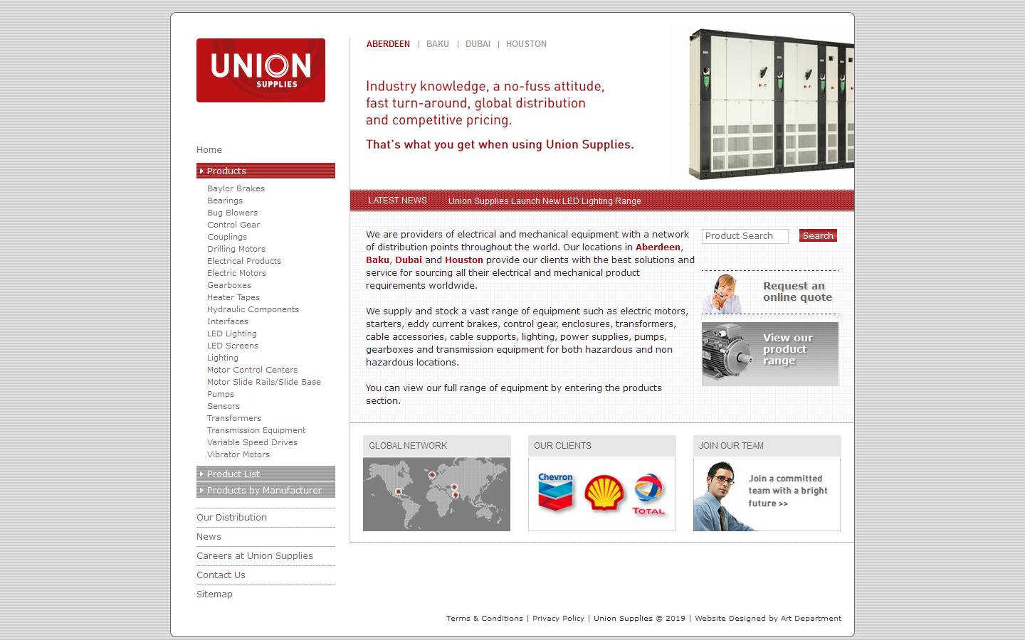 Union Supplies Website