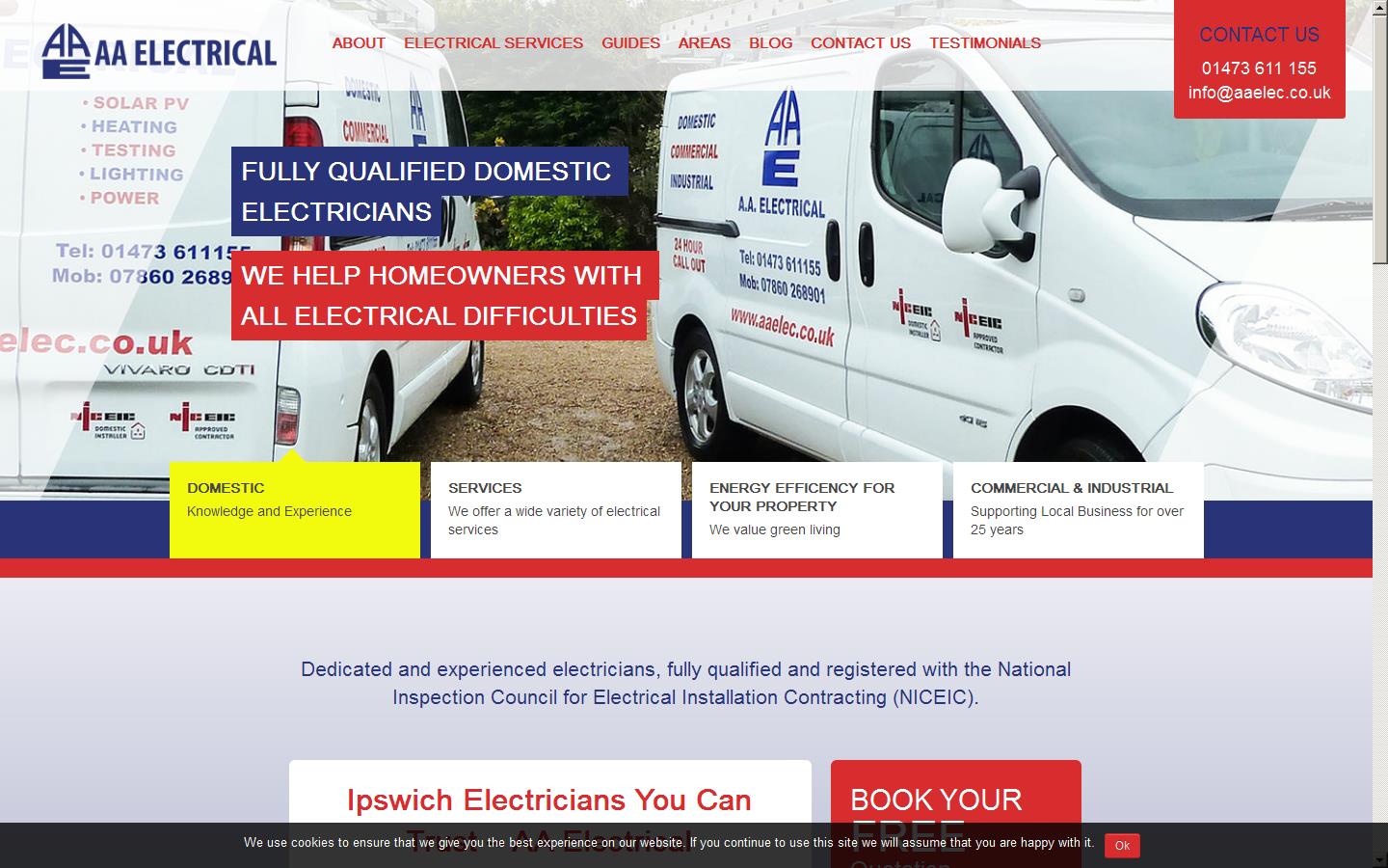 A A Electrical Ltd Website