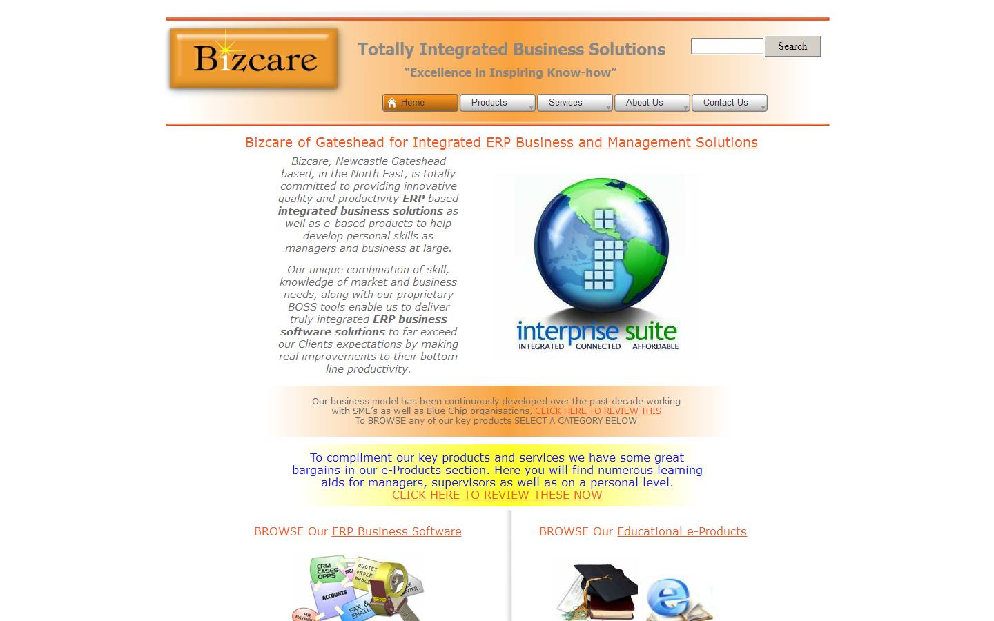 Bizcare Ltd Website