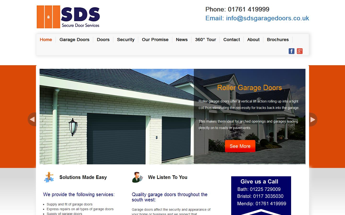 S D S Secure Door Services Website