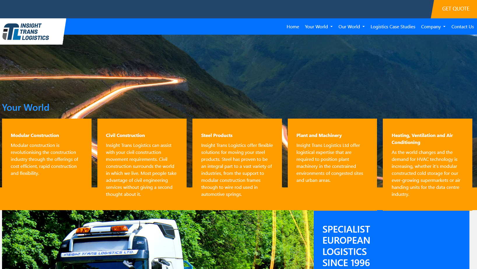 Insight Trans Logistics Ltd Website