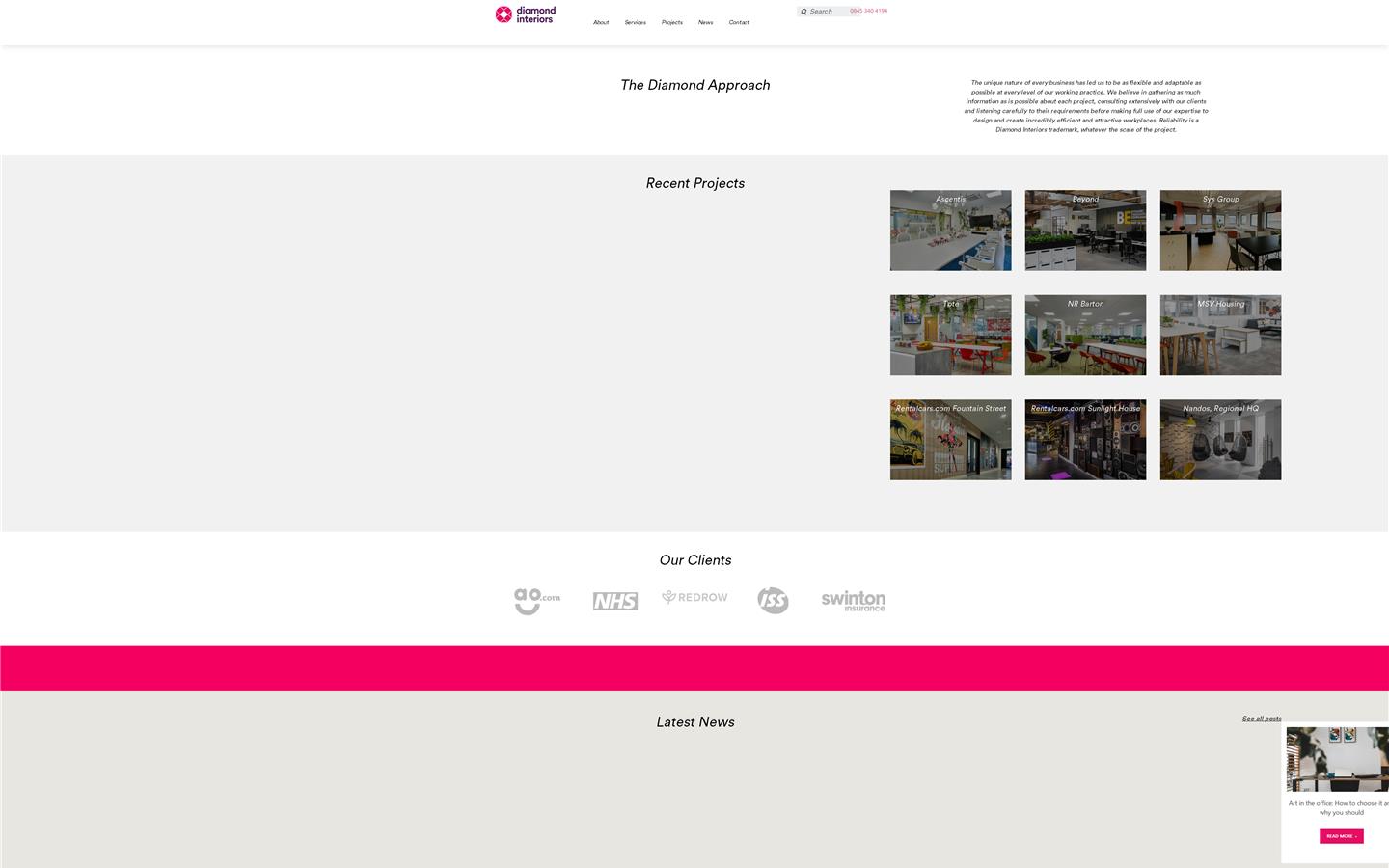 Diamond Business Interiors Website