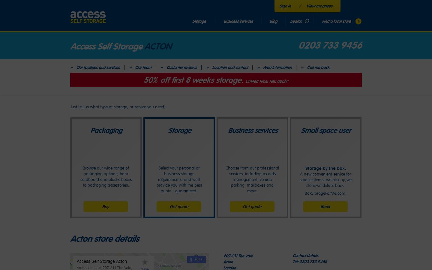 Access Self Storage Website