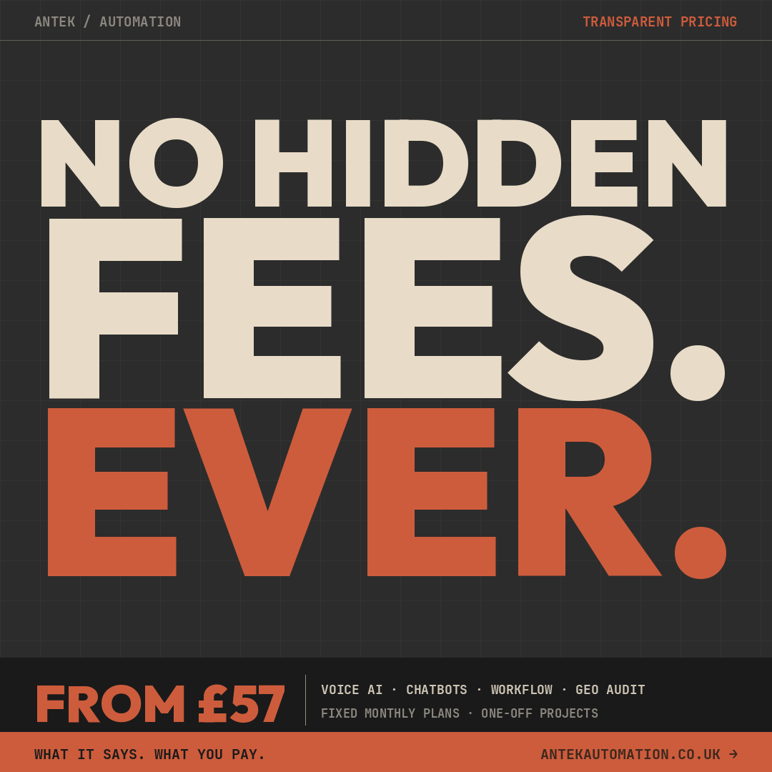 Transparent Pricing for AI Automation