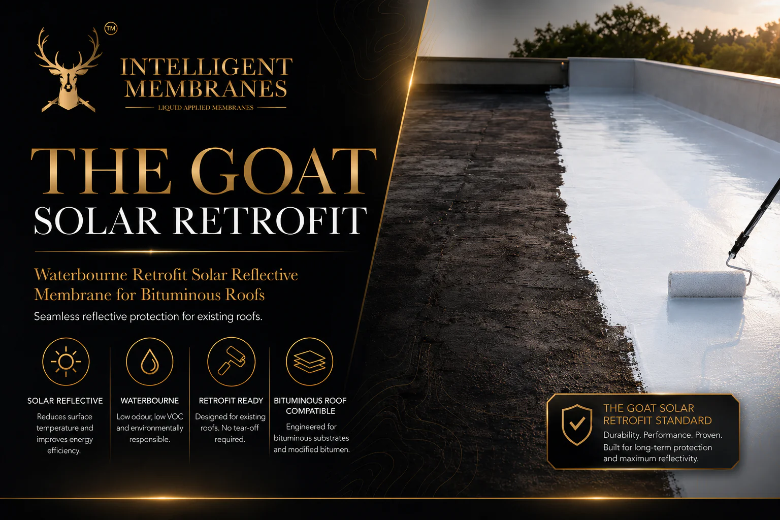 The GOAT Solar Retrofit — Solar-Reflective Coating for Existing Bituminous Roofs