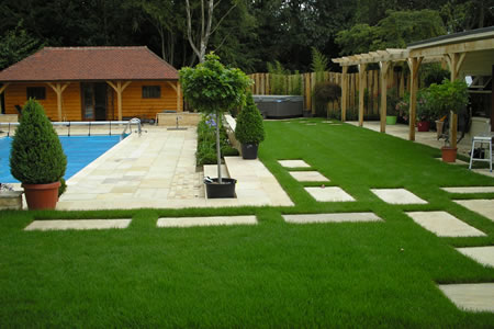 Domestic Poolside Garden