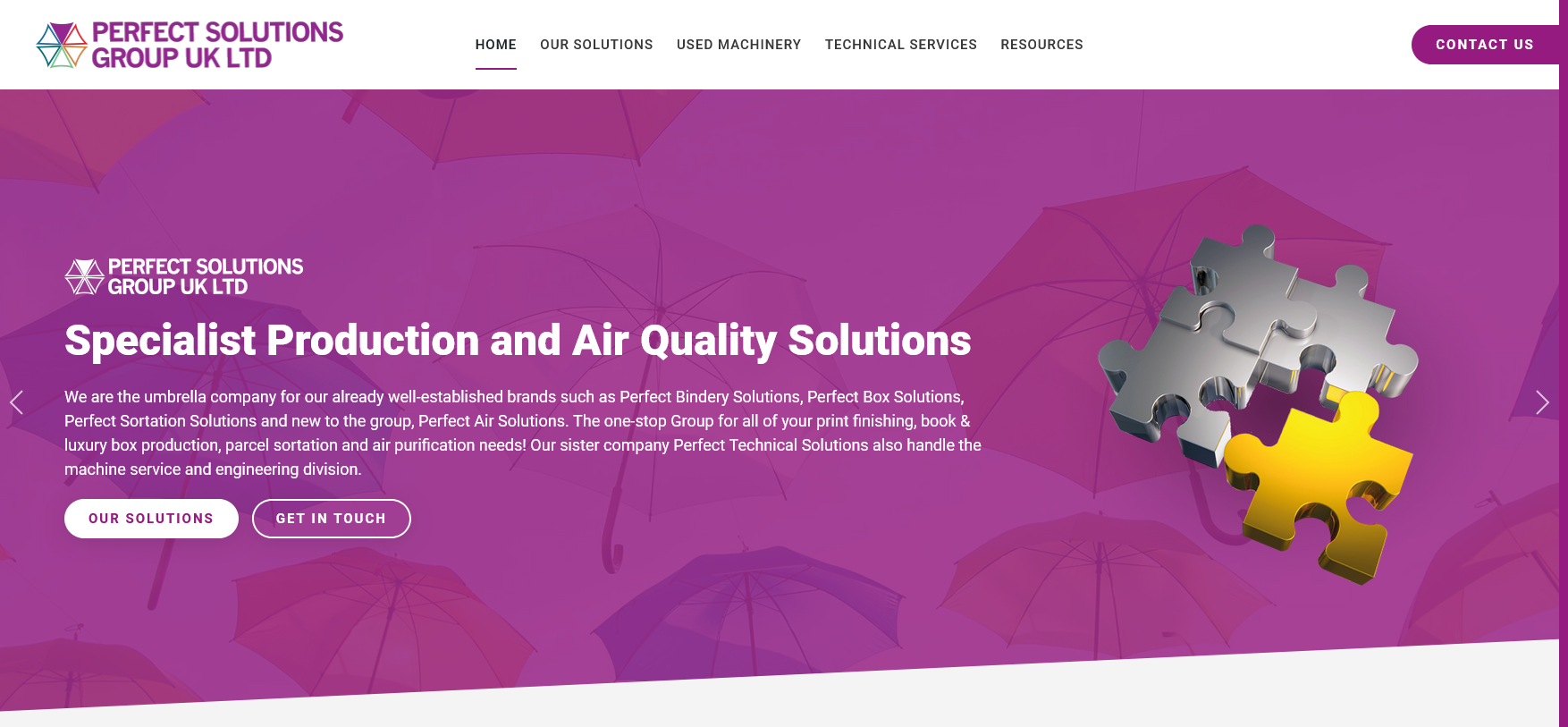 Perfect Solution Group Website Screenshot 001