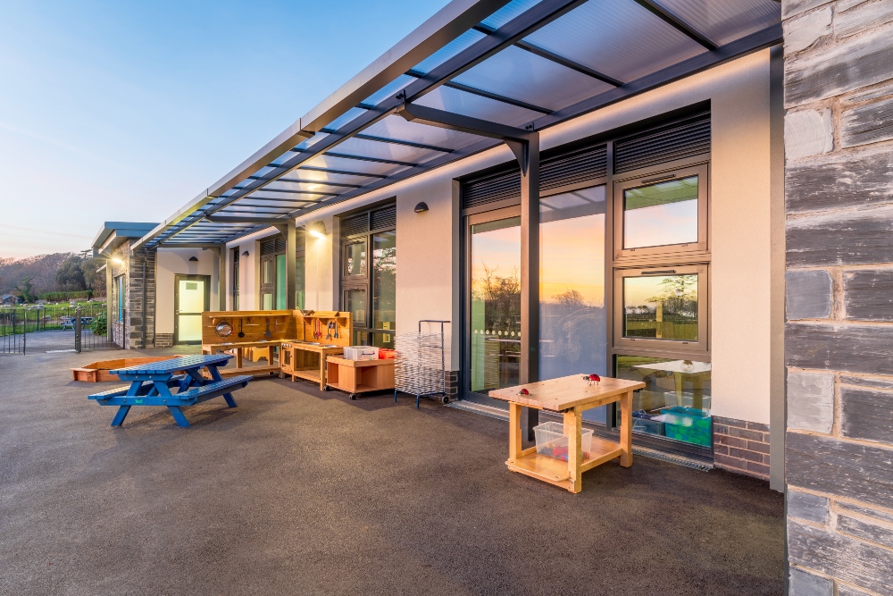 school playground cantilever canopy