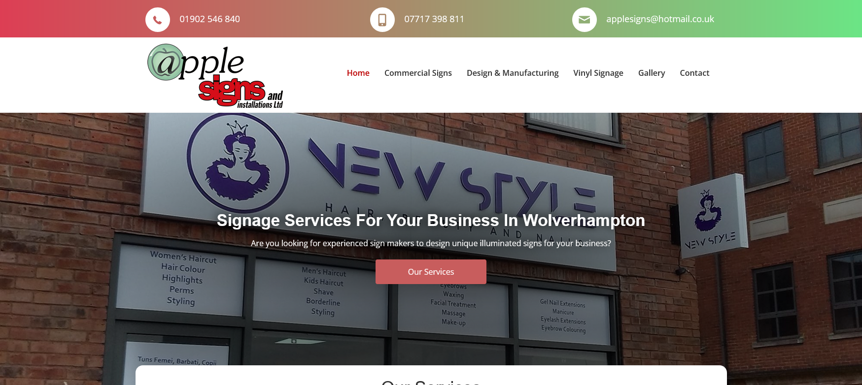 Apple Signs Website Screenshot 001