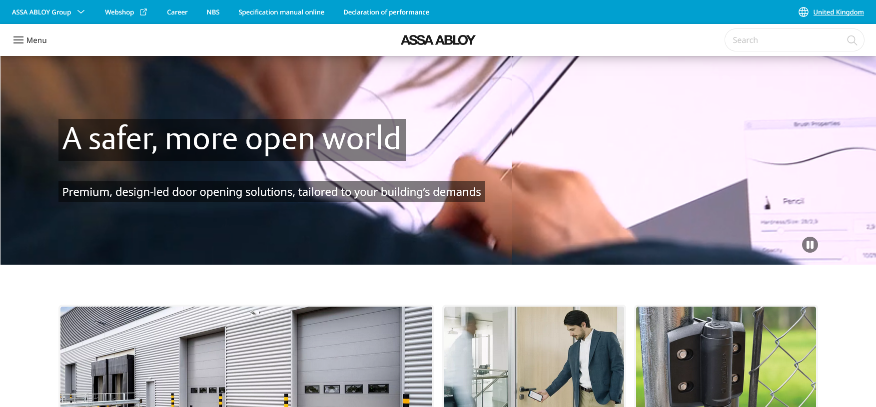 ASSA ABLOY Entrance Systems Ltd Website Screenshot 001