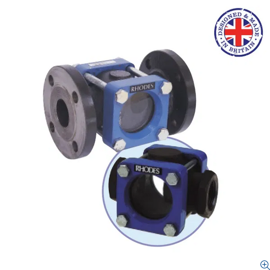 Rhodes 923 Sight Glass with Integral Spout Rhodes 923 Sight Glass with Integral Spout