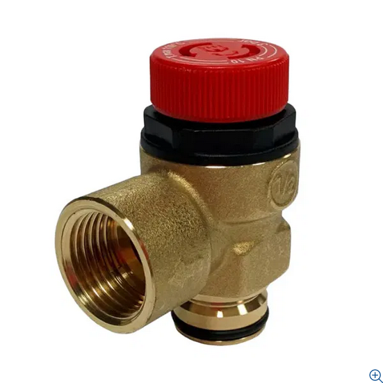 Altecnic / Caleffi Series 312 Pressure Relief Valve 1/2" Pushfit x F 3 Bar - A312401CST