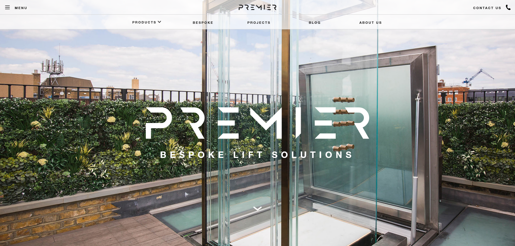 Premier Lift Group Website Screenshot 001