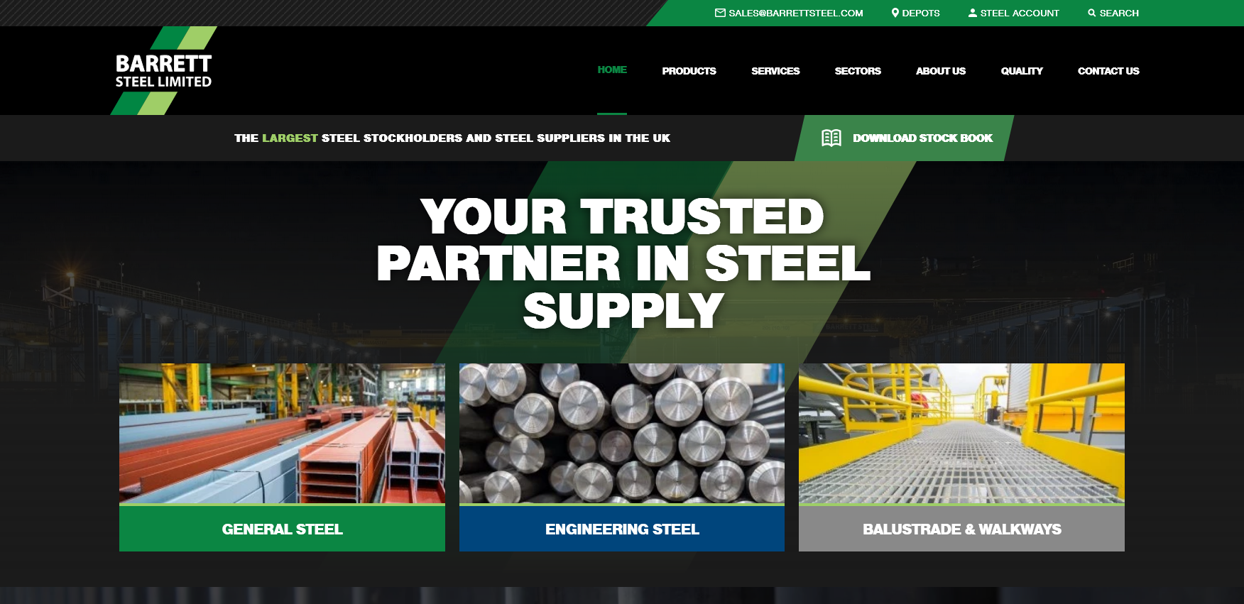 Barrett Steel Ltd Website Screenshot 001