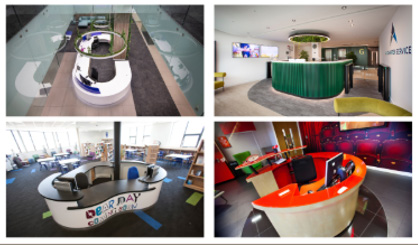 Round vs L/U Shaped Desks:  Which one works best?