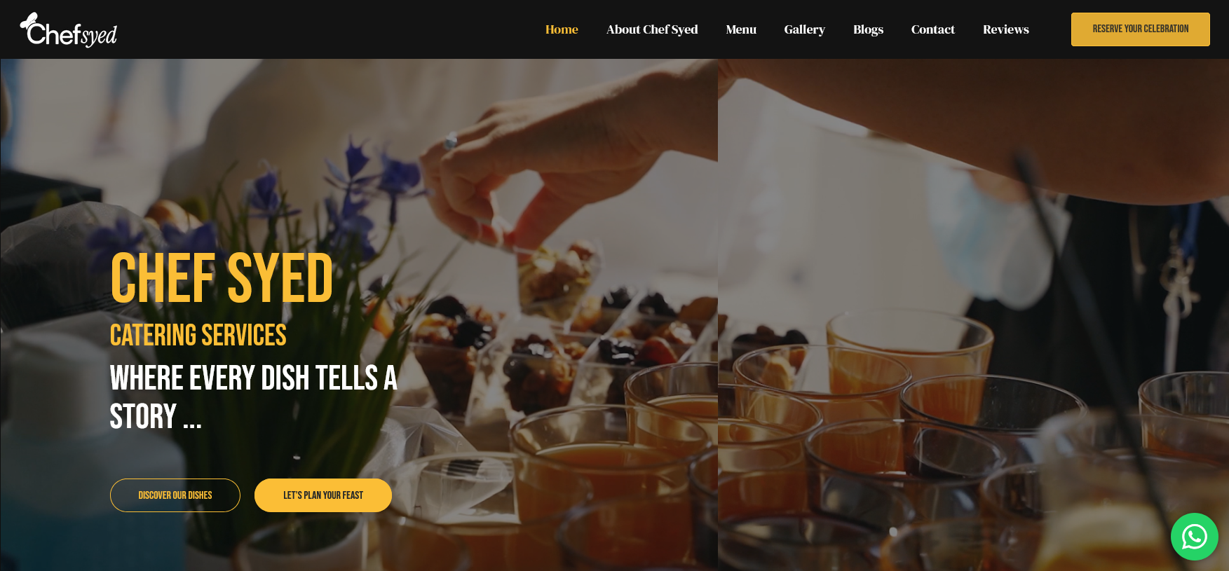 Chef Syed Catering Services Website Screenshot 001