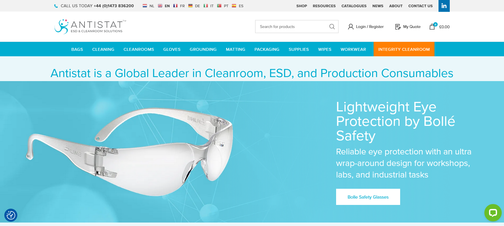 Antistat Ltd Website Screenshot 001