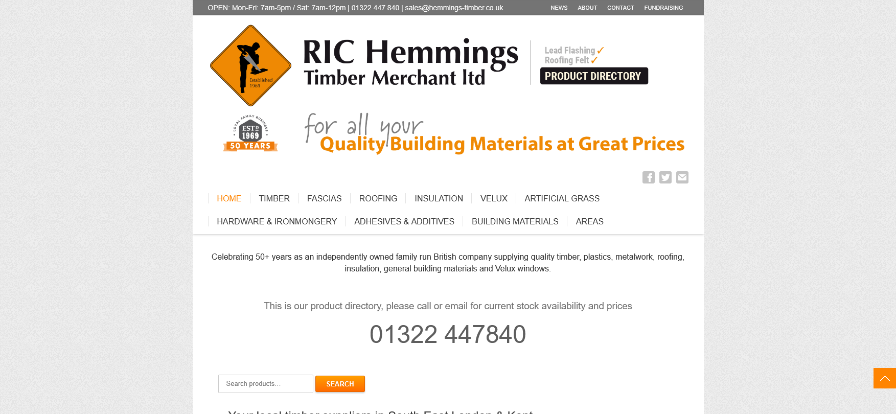 RIC Hemmings Timber Merchant Ltd Website Screenshot 001