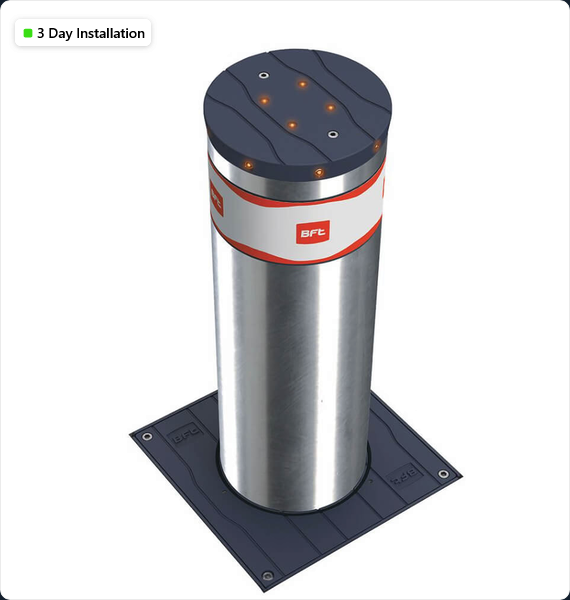 Medium Stainless Steel Automatic Driveway Security Bollard in London