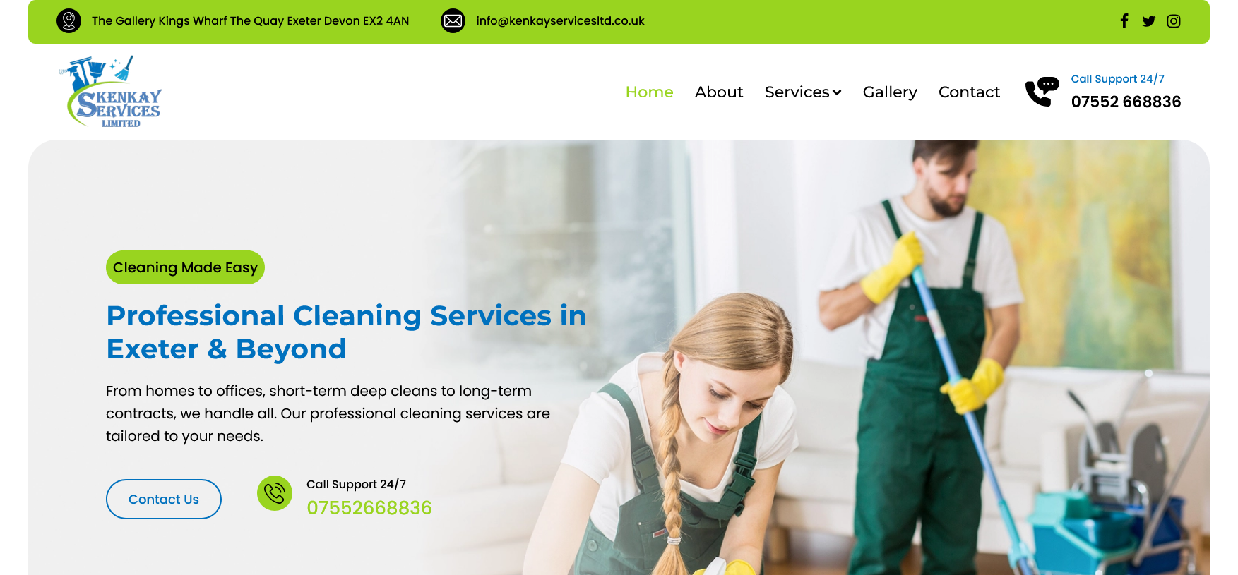 Kenkay Cleaning Services Ltd Website Screenshot 001