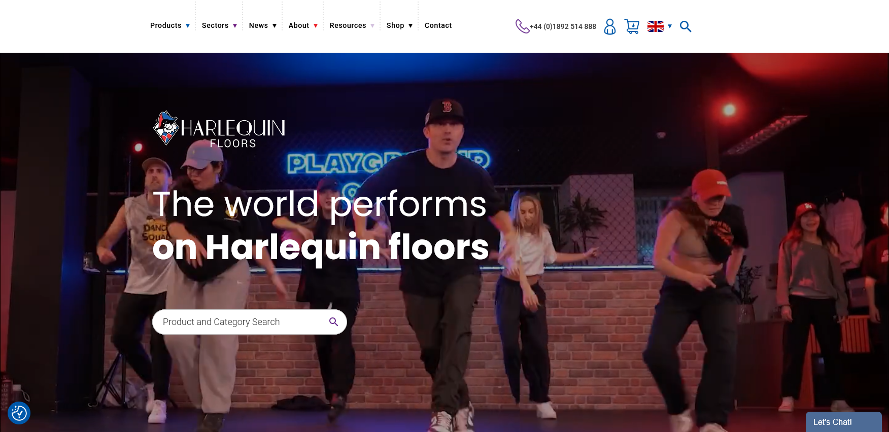 Harlequin Floors (British Harlequin plc) Website Screenshot 001