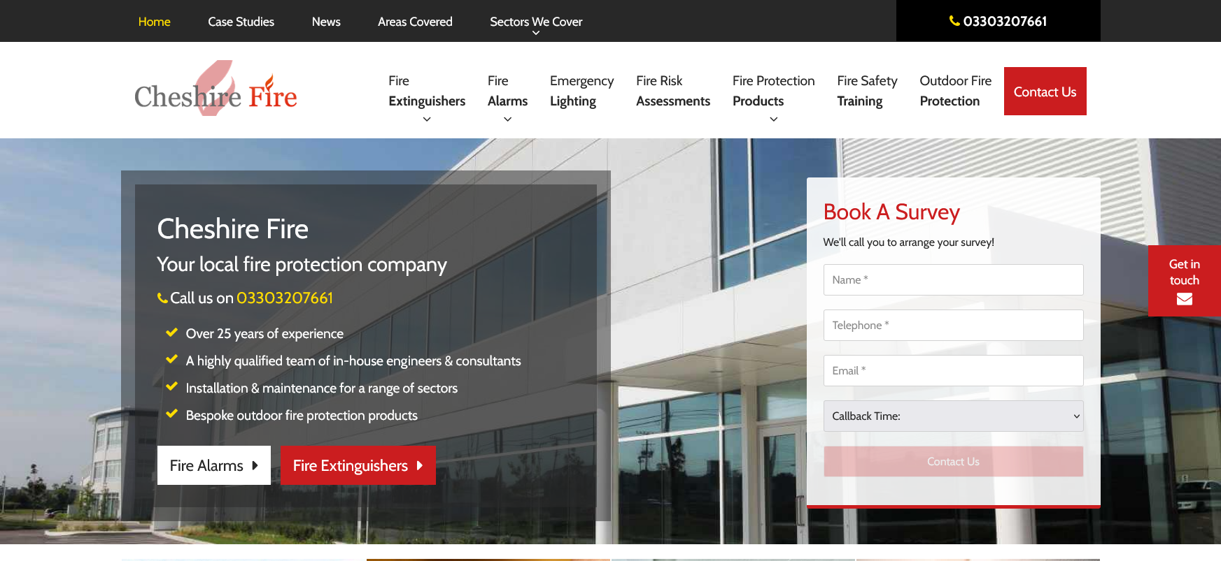 Cheshire Fire Website Screenshot 001