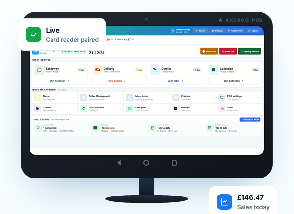 Restaurant, Takeaway & Café EPOS System