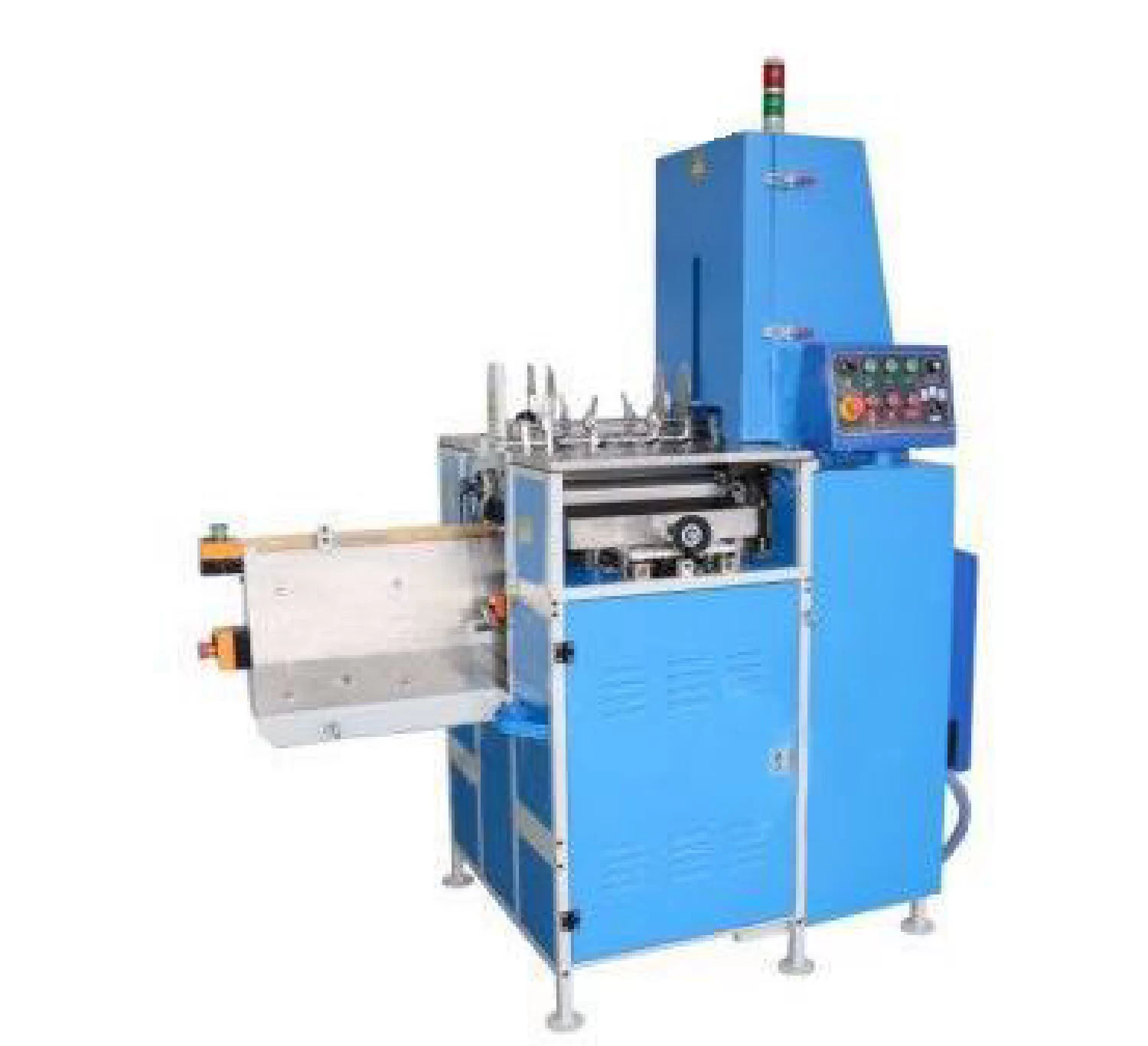 Semi-Auto Casing in machine - applies hardcover to bookblock