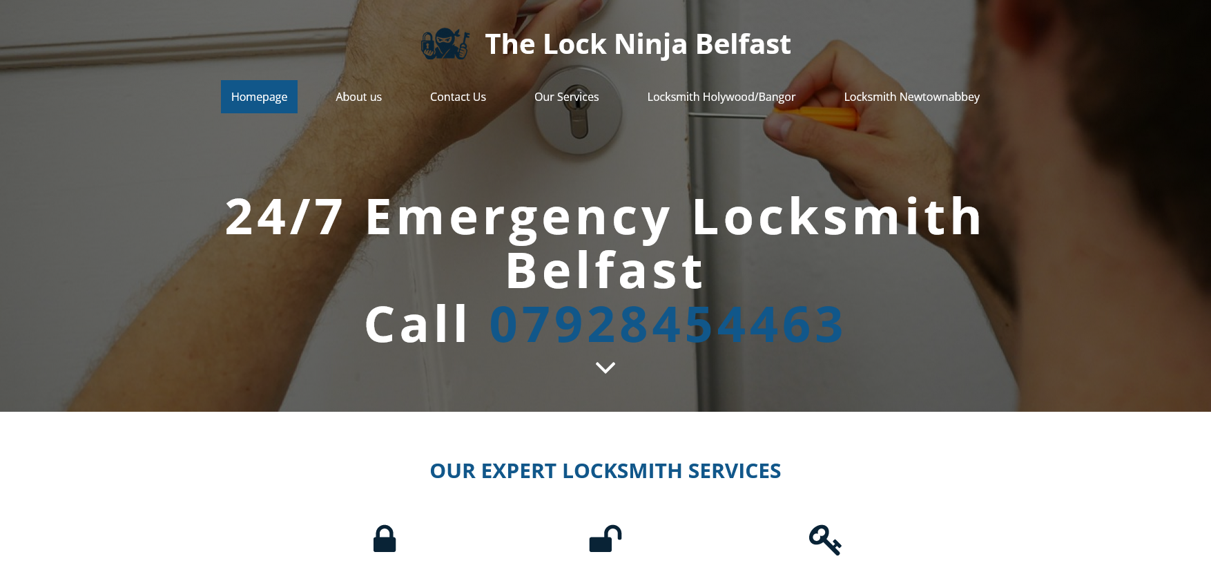 The Lock Ninja Belfast Website Screenshot 001