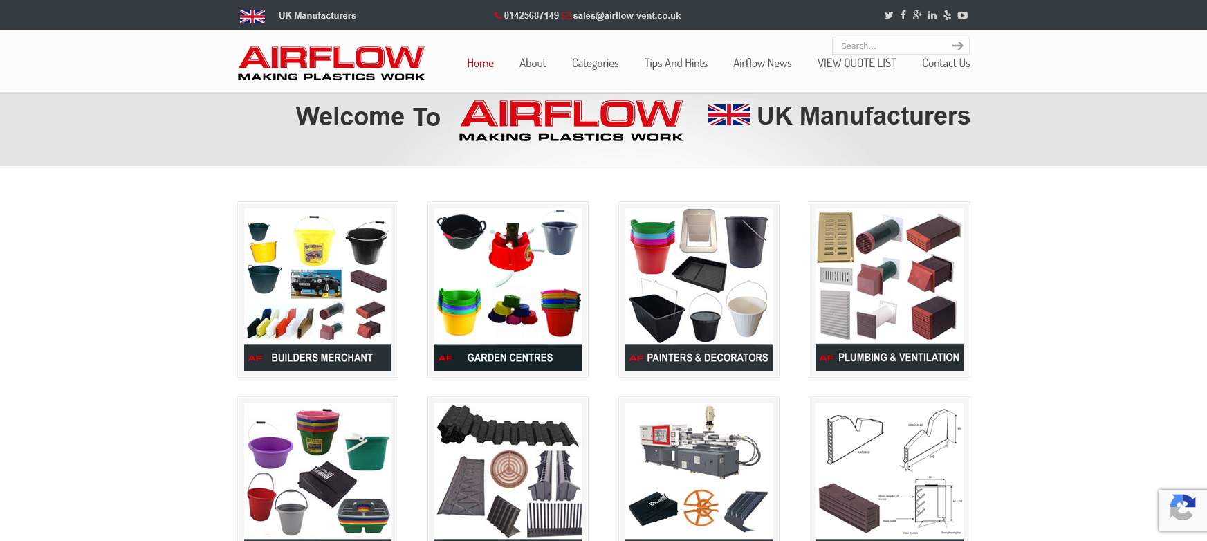 Airflow (Nicoll) Ventilators Ltd Website Screenshot 001