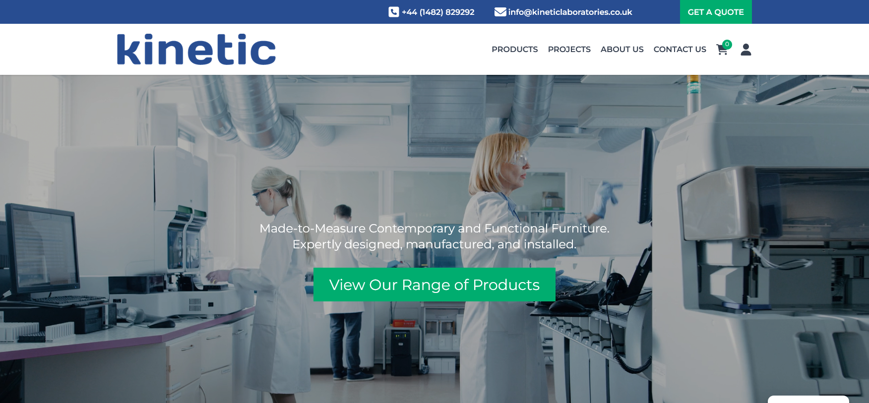 Kinetic Laboratories Ltd Website Screenshot 001