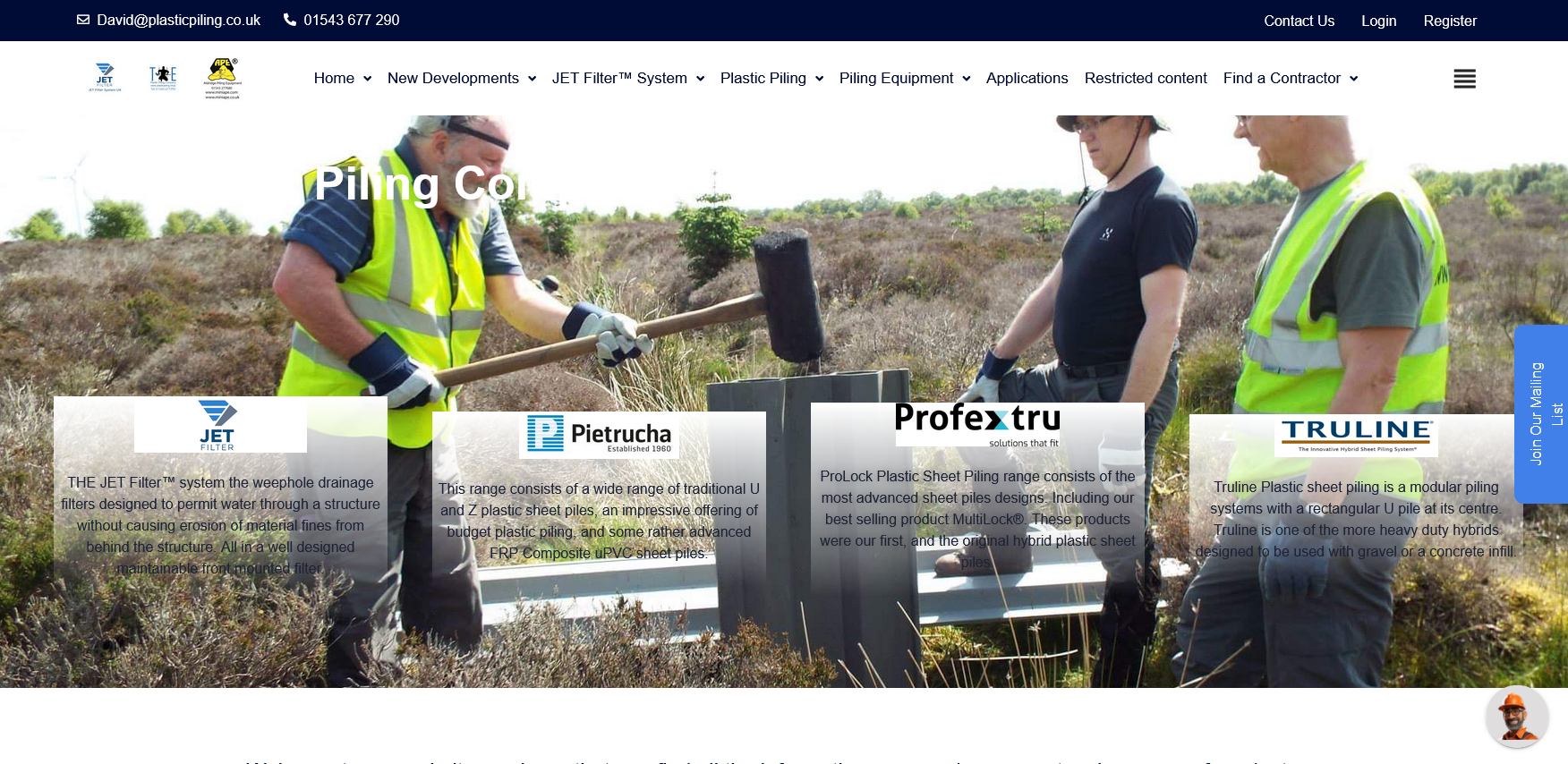 THE Plastic Piling Company Website 001