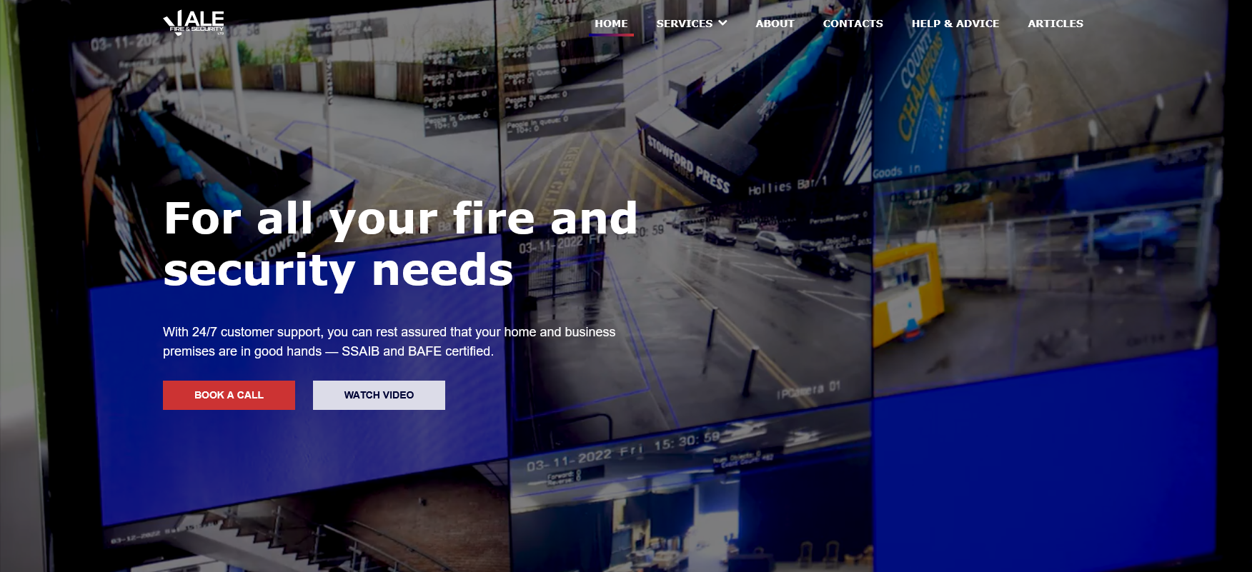 Vale Fire & Security Ltd Website Screenshot 001
