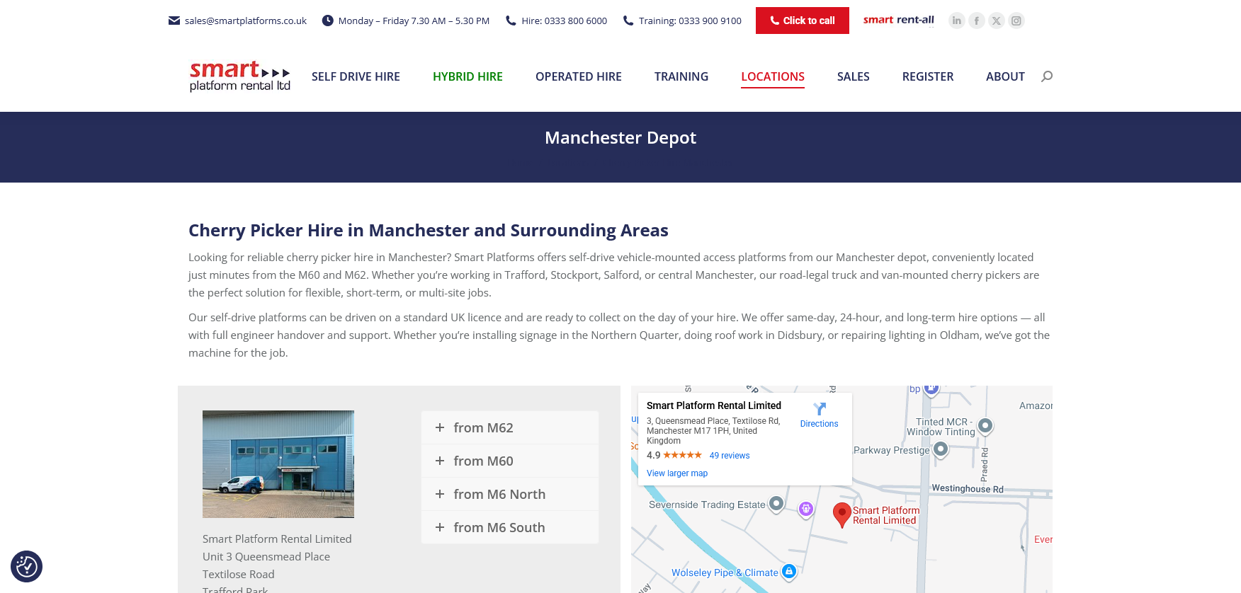 Smart Platform Rental Ltd (Manchester) Website Screenshot 001