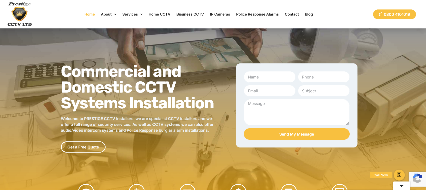 Prestige Security UK Website Screenshot 001