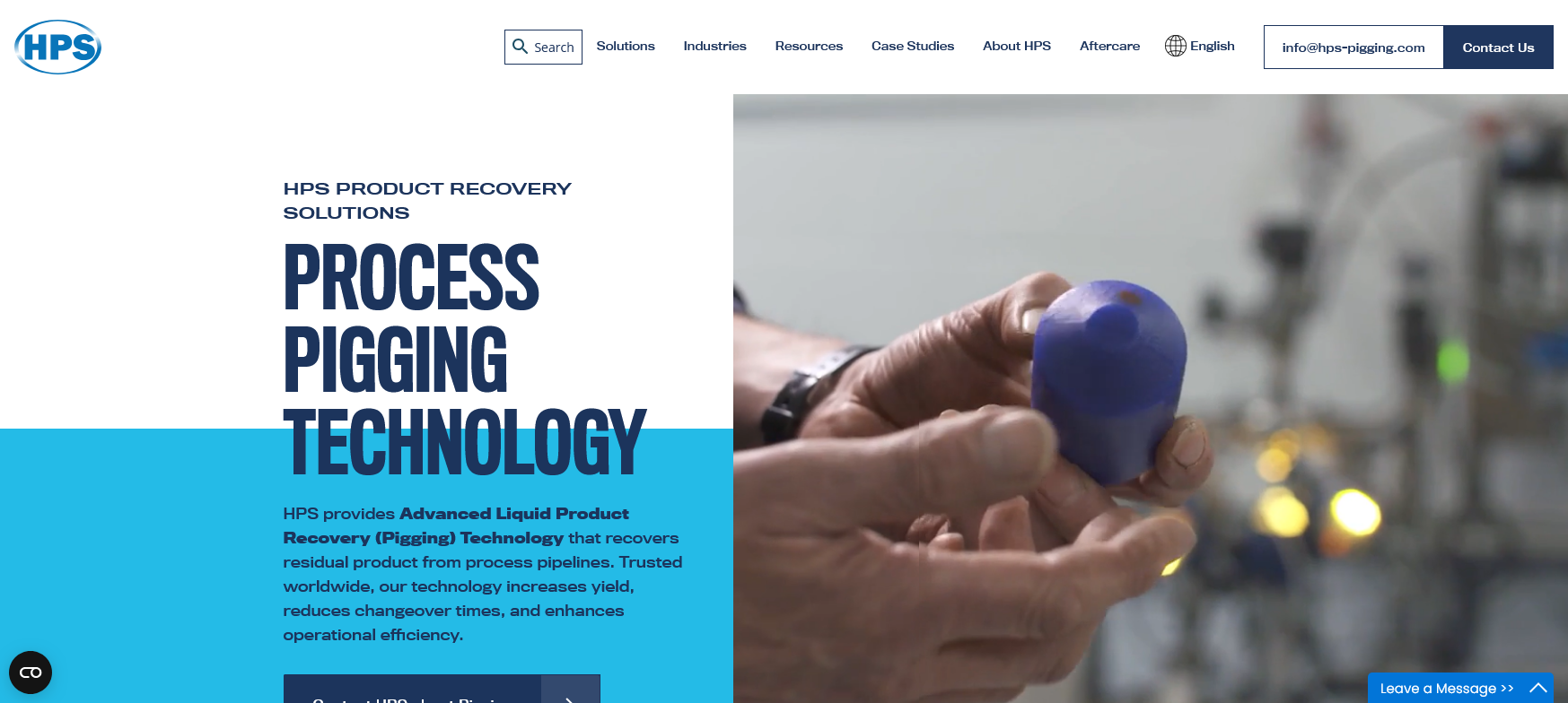 HPS Product Recovery Solutions Website Screenshot 001