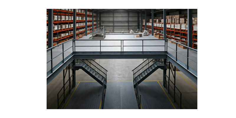Vertical Storage system with Mezzanine Staircase System