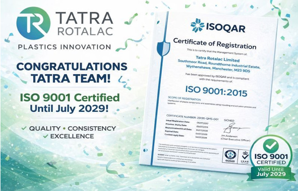 Tatra Rotalac have successfully achieved ISO 9001:205 recertification.