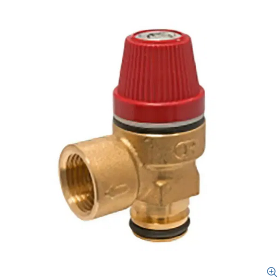 Altecnic / Caleffi Pressure Relief Valve 1/2" Pushfit O-Ring x F 6 Bar - 312007CST