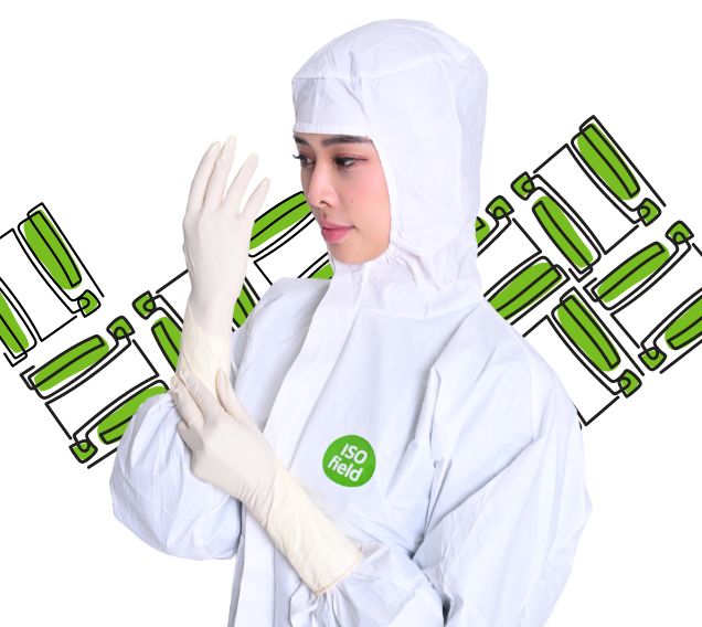 Isofield Comet 300mm (12’’) Sterile Polychloroprene (Neoprene) Cleanroom Gloves 30310