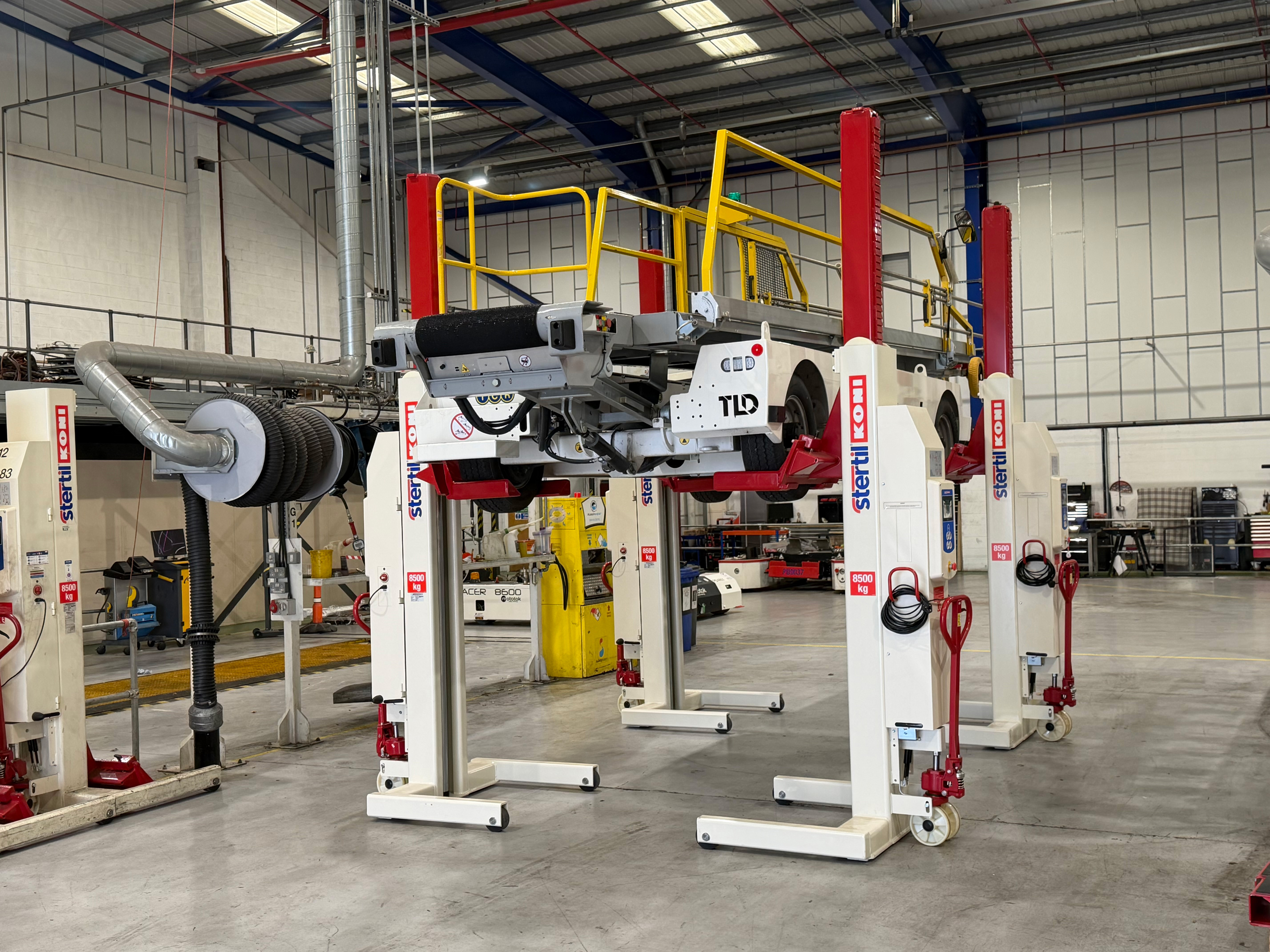 TCR enhances GSE maintenance with Stertil-Koni mobile columns