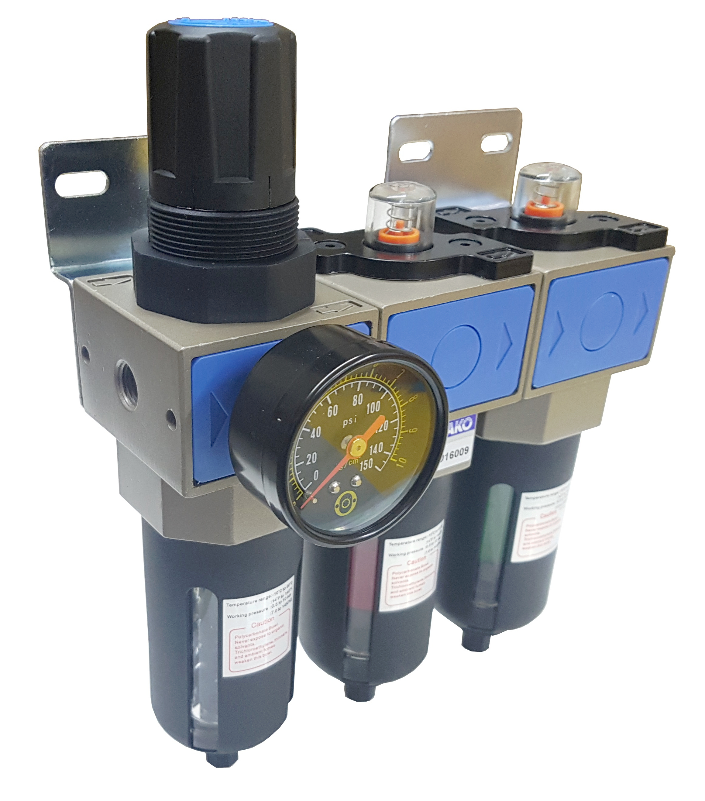 3-Stage EN12021 Breathing Air Filter Regulator Set for Spray Booth and Body Shop Applications