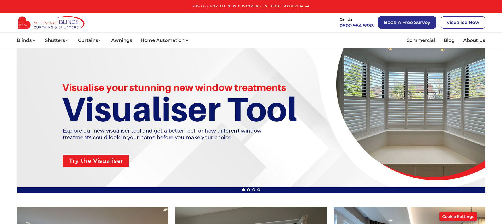 All Kinds Of Blinds Website Screenshot 001