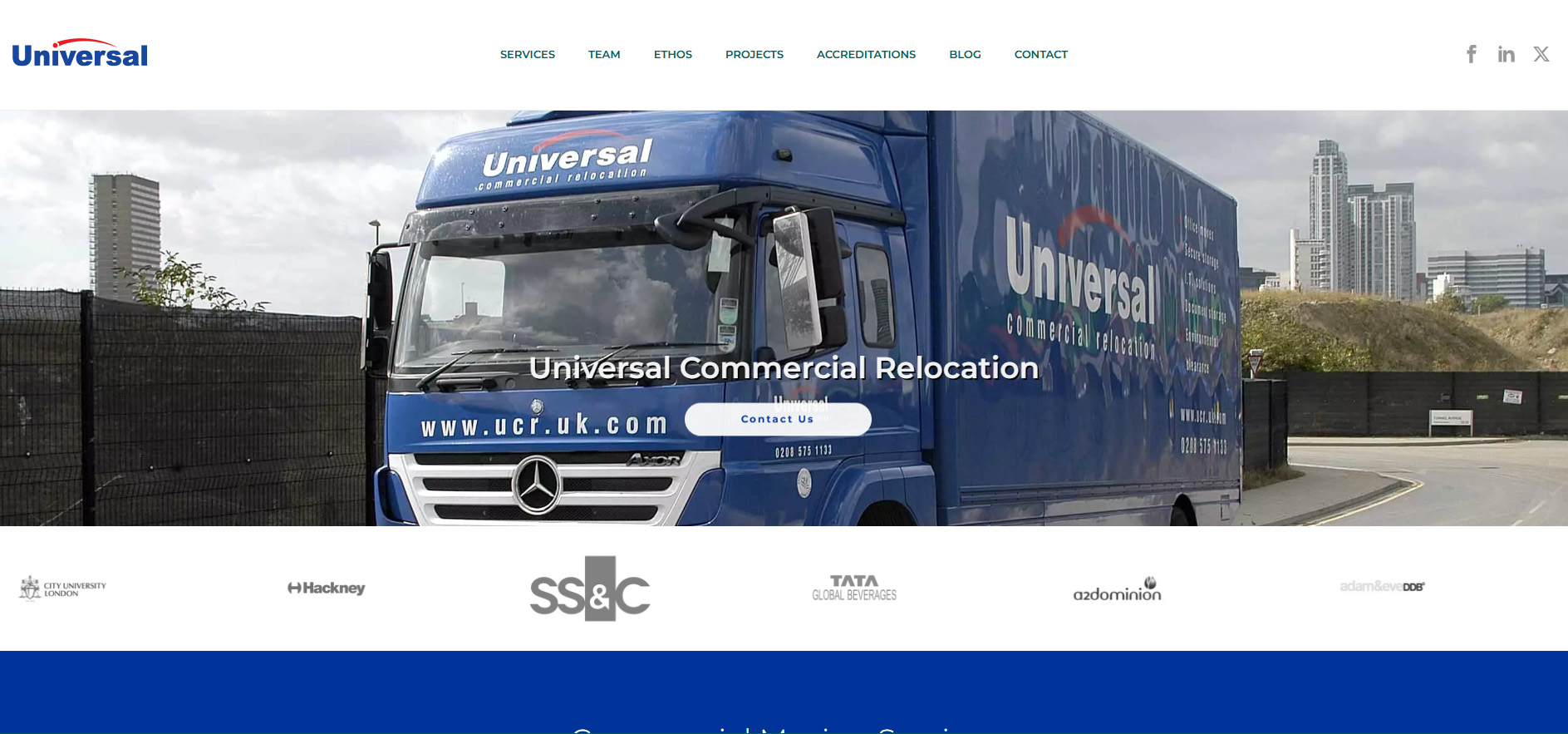 Universal Commercial Relocation website