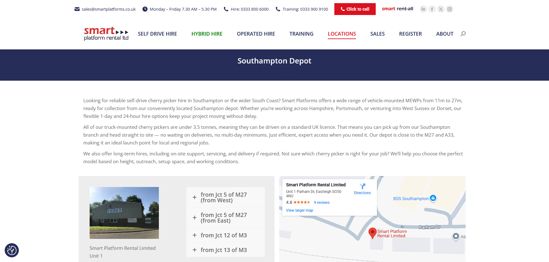 Smart Platform Rental Ltd (Southampton) Website Screenshot 001