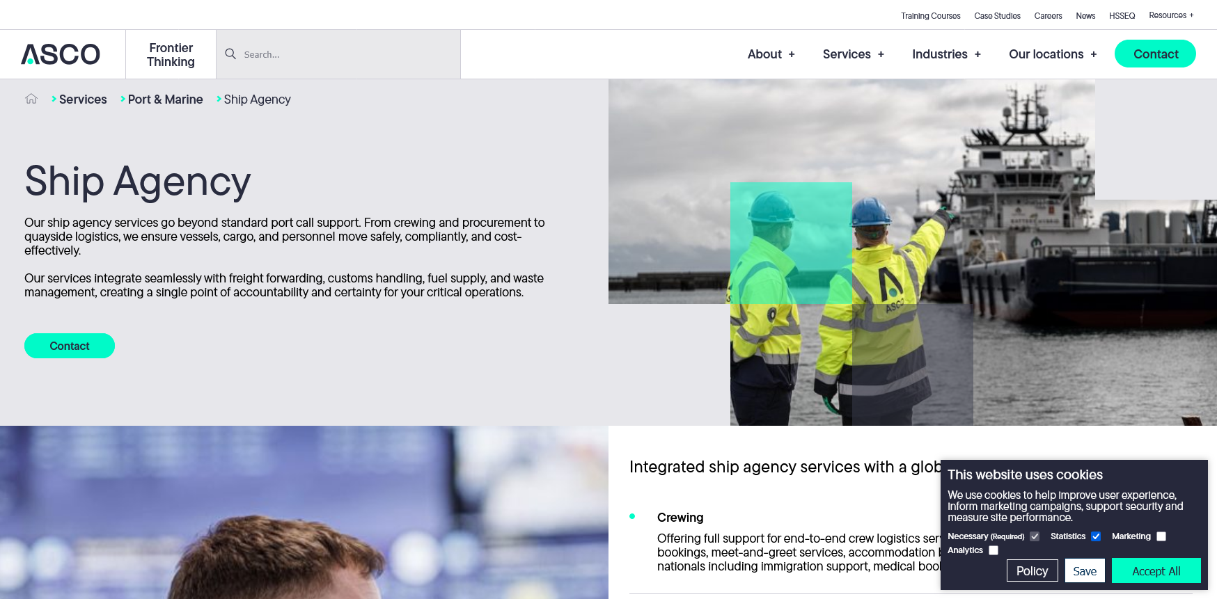 ASCO Ship Agency Website Screenshot 001