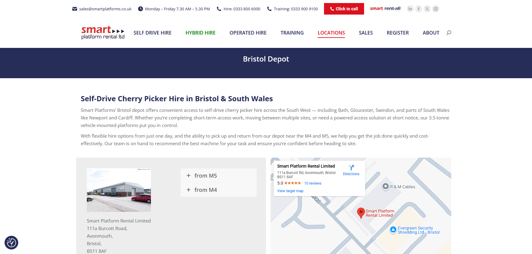 Smart Platform Rental Ltd - (Bristol) Website Screenshot 001