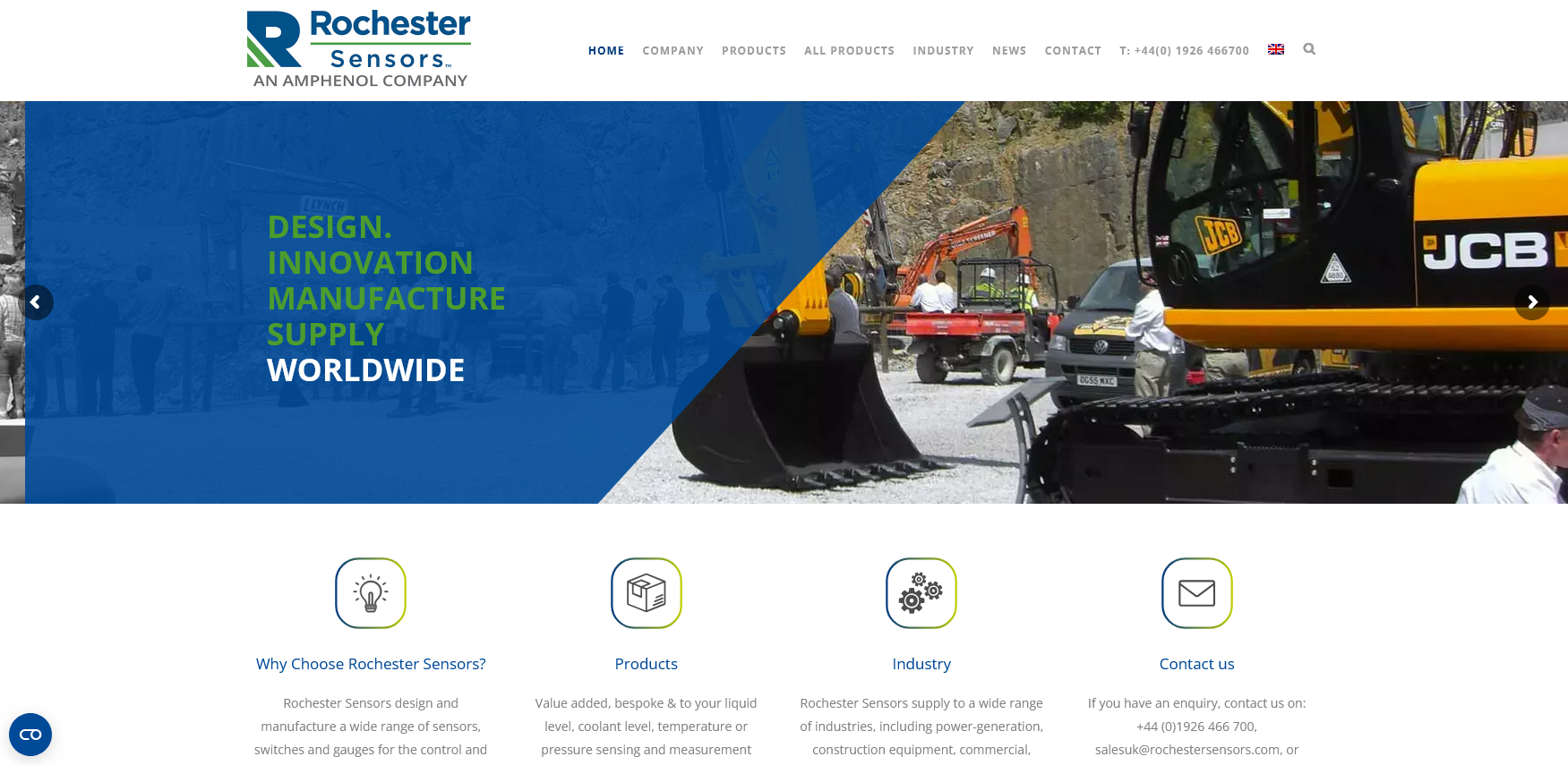 Rochester Sensors UK Website Screenshot 001
